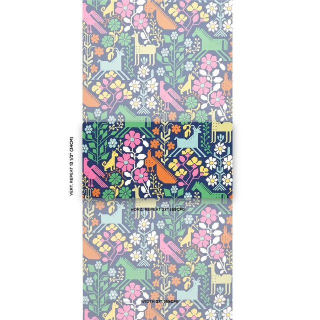 Fun and folksy, this large-scale wallpaper design was inspired by an appreciation for the artistry and imagination of...