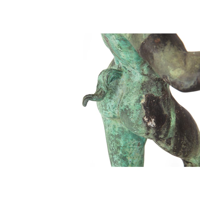 Italian Grand Tour Bronze Sculpture “Dancing Faun of Pompeii” After Antique For Sale - Image 12 of 18