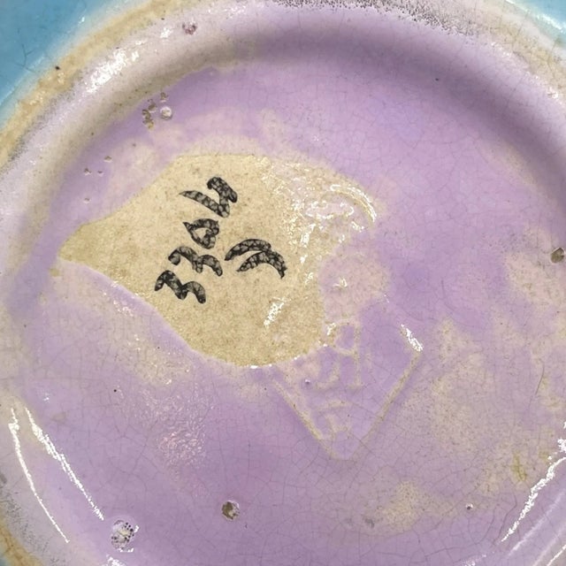 George Jones Majolica 'Apple Blossom' Teapot Basketweave on Turquoise, Ca. 1873 For Sale - Image 11 of 13