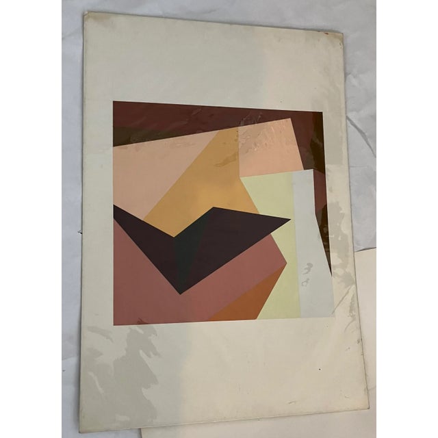 Abstract Set of 5 1988 Abstract Silkscreen Studies by Gidon Ben Dor For Sale - Image 3 of 8