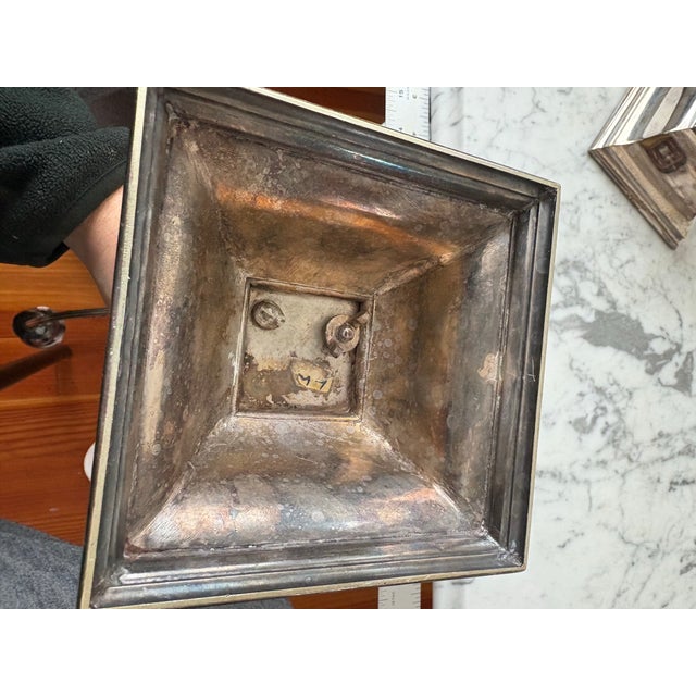 Antique Silver Plate Pair of English Candleabras For Sale In New York - Image 6 of 8