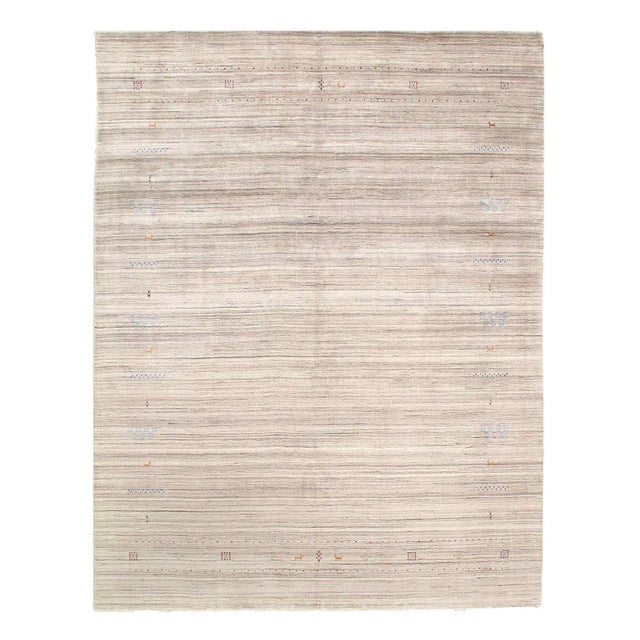 2020s Gray Color Hand Knotted Gabbeh Rug For Sale - Image 4 of 4