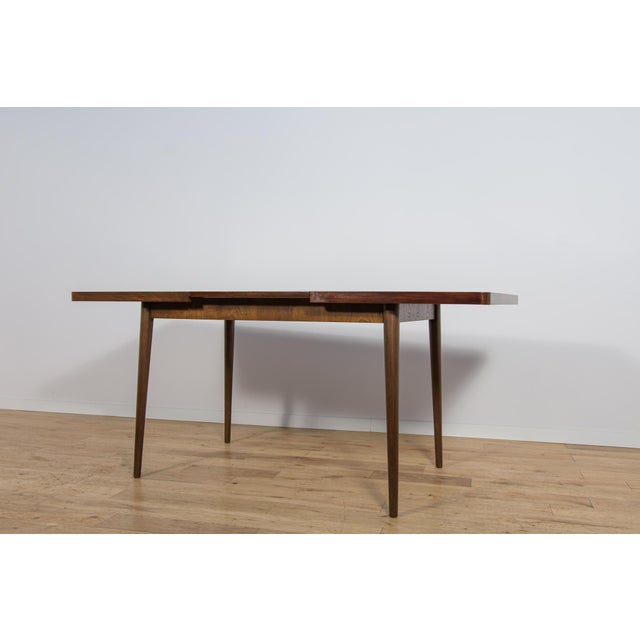 Mid-Century Walnut Dining Table by Bohumil Landsman for Jitona, Former Czechoslovakia, 1960s For Sale - Image 12 of 18