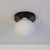 Globe Flush Mount Black, 5 Inch Glass Globe, by Research.Lighting, Modern, Minimal For Sale - Image 9 of 9