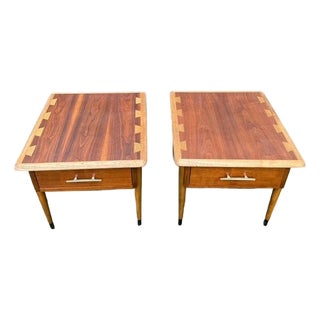 Pair of Restored 1964 Lane Acclaim Mid-Century Modern End Tables by Andre Bus For Sale