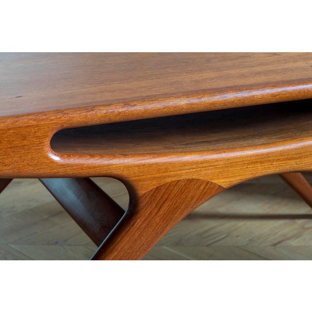 Wood Vintage SMILE Coffee Table by Johannes Andersen, 1960s For Sale - Image 7 of 10