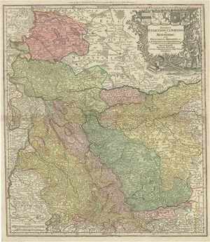 Antique Map of Western Germany