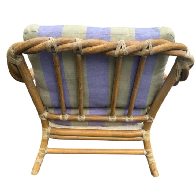 Late 20th Century McGuire Organic Modern Twisted Rattan Lounge Chairs- A Pair For Sale - Image 5 of 12