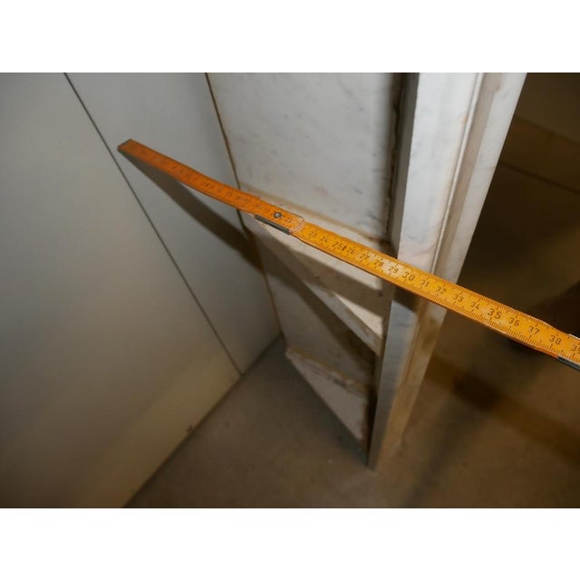 Fireplace Frame in White Marble, Early 1900s For Sale - Image 13 of 18