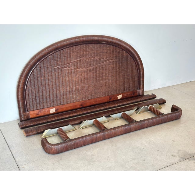 Roberti Rattan Double Bed, 1970s For Sale - Image 11 of 14