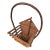 Vintage Rustic Bentwood Log Cabin Basket For Sale
