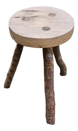 Brutalist Stool in the style of Jean Touret