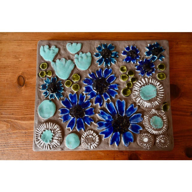 Black Swedish Decorative Ceramic Wall Plaque by Jie Gantofta For Sale - Image 8 of 9