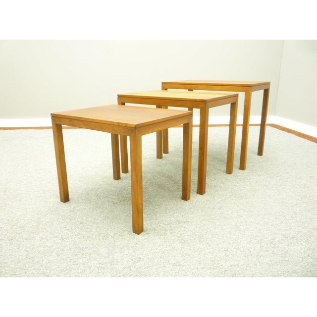 Bauhaus Walnut Nesting Tables, 1930s, Set of 3 For Sale - Image 4 of 12