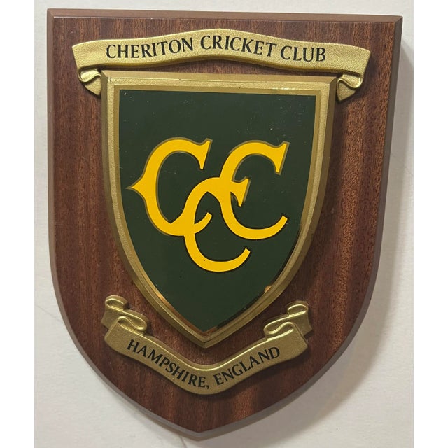 Early 21st Century Cherton Cricket Club in Hampshire England Wood Wall Plaque Sports Decor For Sale In New York - Image 6 of 6