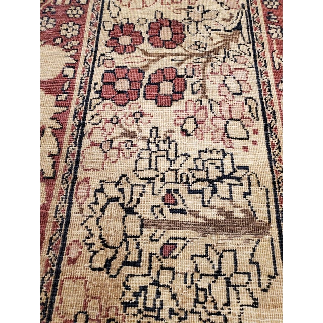 Persian Late 19th Century Antique Lavar Kerman Carpet, Fine Persian Oriental Rug Jewel Blue, Gold and Navy For Sale - Image 3 of 9