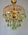 Vintage Crystal Chandelier – 1960s Hand Green Drop Crystals For Sale - Image 15 of 17