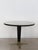 Italian midcentury modern design round dining table o gueridon designed by Paolo Buffa with wooden frame and top, into...