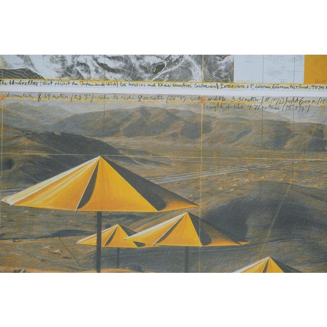 Christo Javacheff and Jeanne-Claude (1935-2020) The Umbrellas Yellow Original color poster On heavy wove paper, 51 × 49 cm...