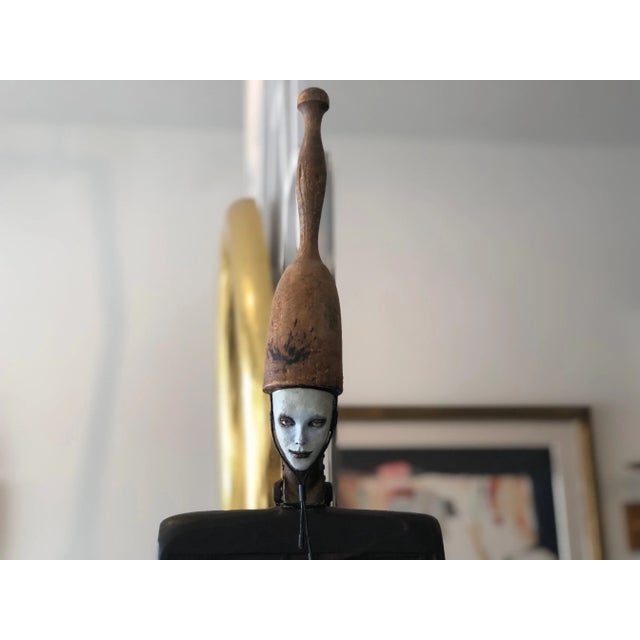 Brown Cecilia Z Miguez Sculpture Found Objects 6ft For Sale - Image 8 of 13