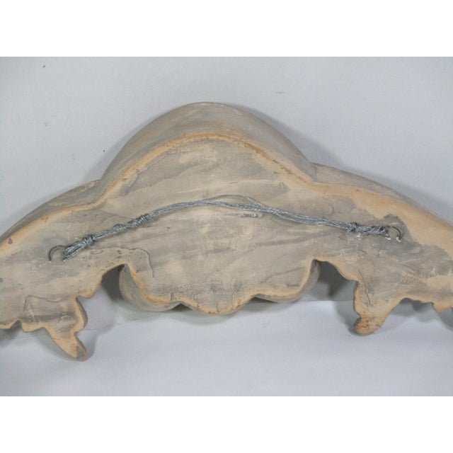 1980s Decorative Cement Wall Scroll For Sale - Image 11 of 11