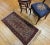 Vintage Persian Sarouk Area Rug, Handwoven Floral Pattern, Ivory & Navy, 2’ X 4’ For Sale - Image 11 of 12