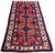 A lovely antique tribal rug, woven by the nomadic Lors circa 1920. The rug features a geometrical design on a rich...