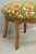 Green Vintage French Country Provincial Style Walnut Round Seat Vanity Bench Stool For Sale - Image 8 of 13