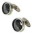 Silver and Spectrolite Cufflinks from Elis Kauppi, 1966, Set of 2 For Sale