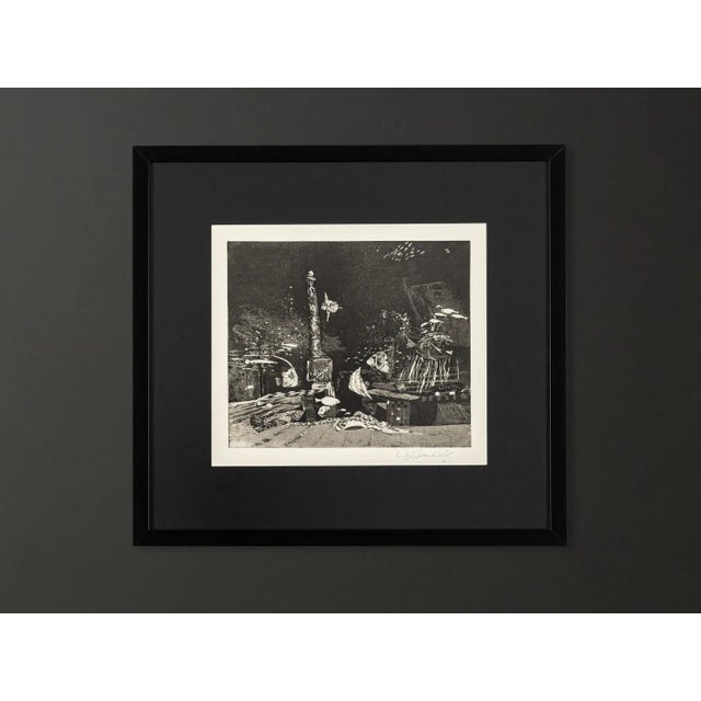 Wolfgang Werkmeister, Under Water, 1971, Black & White Etching on Paper, Framed For Sale - Image 10 of 10