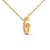 Contemporary 10K Yellow Gold Diamond Accent "G" Initial Script Style Pendant Necklace For Sale - Image 3 of 5