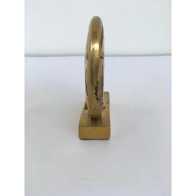 1980s Post-Modern Bronze Abstract Sculpture with Base by Beppe Bonetti, 1980 For Sale - Image 5 of 10