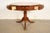 Wood Hekman Georgian Banded Cherry Wood Pedestal Drum Side Table or Tea Table, Circa 1980s For Sale - Image 7 of 15