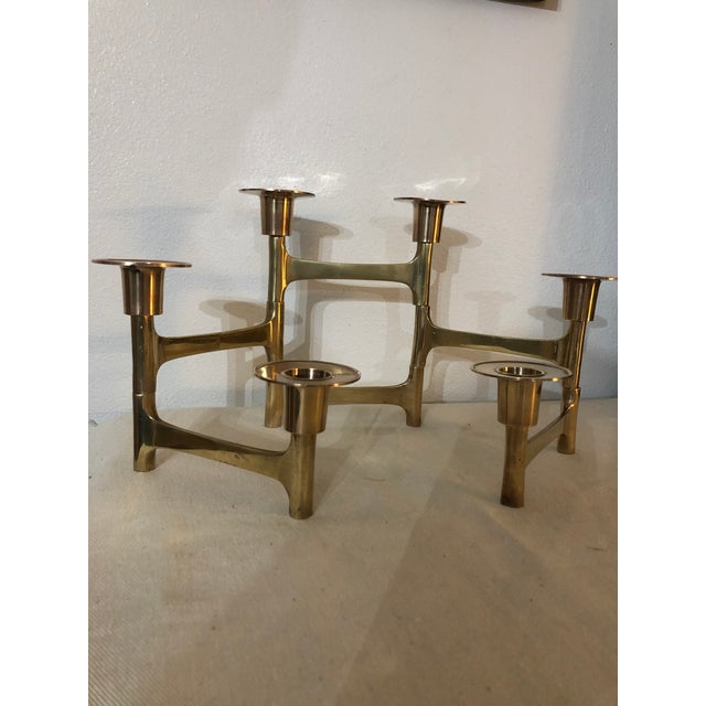 1960s Mid Century Articulated Brass Candle Holder Chairish