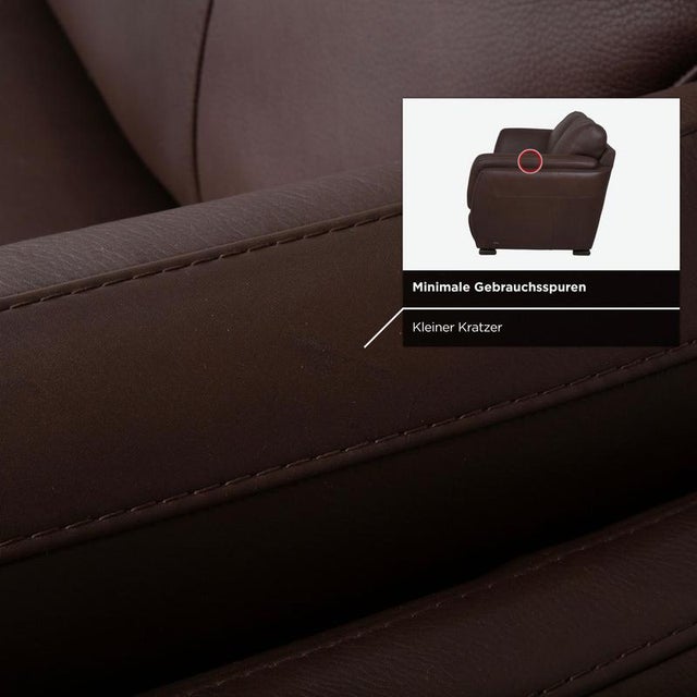 Animal Skin A399 2-Seater Dark Brown Leather Sofa from Natuzzi Editions For Sale - Image 7 of 12