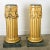 French Pair of Neoclassical Giltwood & Marble Top Columns For Sale - Image 4 of 12