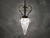 1960s Spanish Empire Style Cast Brass and Crystal Pendant Light For Sale - Image 10 of 10