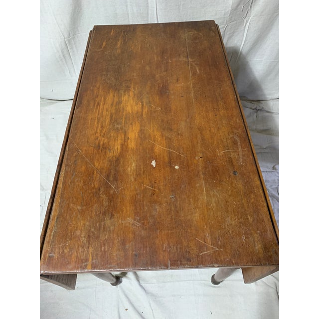 Antique Drop Leaf Table For Sale - Image 4 of 6