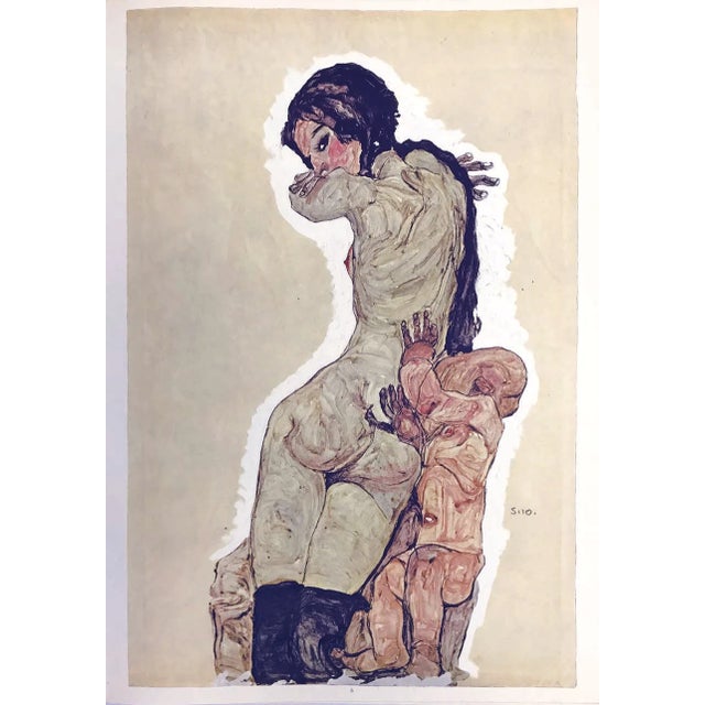 Artist:Egon Schiele Country:Austria Title:Mother and child Medium:Lithograph – 5 Marks:Signed in plate Printed:1968 by Max...