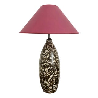 Chulucanas Handcrafted Ceramic Table Lamp, Peru, Dated 2005, 2000s For Sale