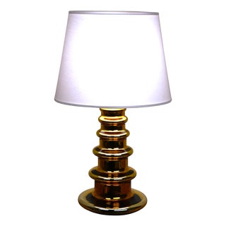 Large Mercury Golden Glass Table Lamp by Gustaf Leek for Orrefors, 1960s For Sale
