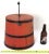 Patent 1885 Antique American Hand Made Pine Sugar Bucket in Original Salmon Color Paint For Sale - Image 12 of 13