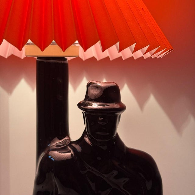 Vintage Detective Ceramic Table Lamp, 1980s For Sale - Image 9 of 18