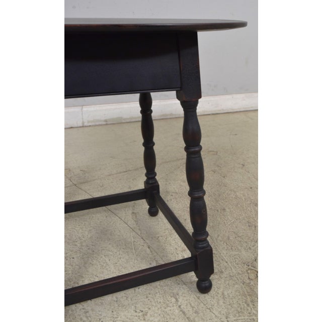 1990s Lawrence Crouse Bench Made Primitive Tavern Table For Sale - Image 5 of 12