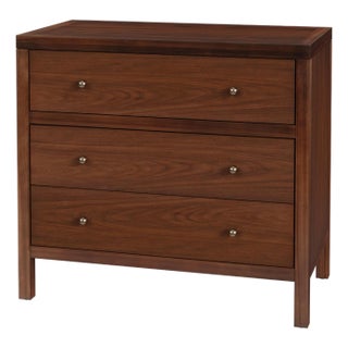 Nora 34 in. W Wood 3 Drawer Chest, Walnut For Sale
