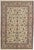 Antique hand-knotted Persian Mashad wool rug with an ivory field featuring an allover floral pattern of scrolling vines...