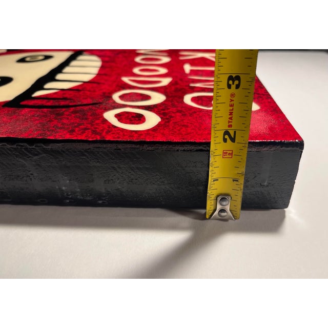 2013 Robert H McInvale New Orleans Artist 'The Big No' Original Resin Painting on Wood For Sale In Los Angeles - Image 6 of 7