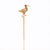 Mid-Century Modern Vintage 14k Gold & Ruby Figural Sand Piper Stickpin For Sale - Image 3 of 9
