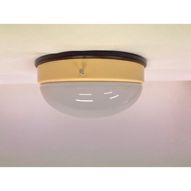 Gold Small Bauhaus Bakelite Ceiling Light, 1940s For Sale - Image 8 of 9