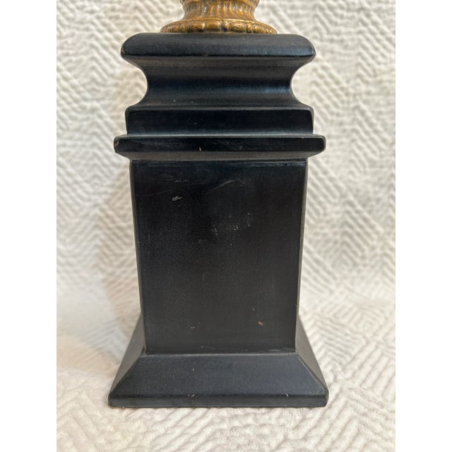 Neoclassical 1970’s Gilded Pineapple Candle Holder on Stand For Sale - Image 3 of 6